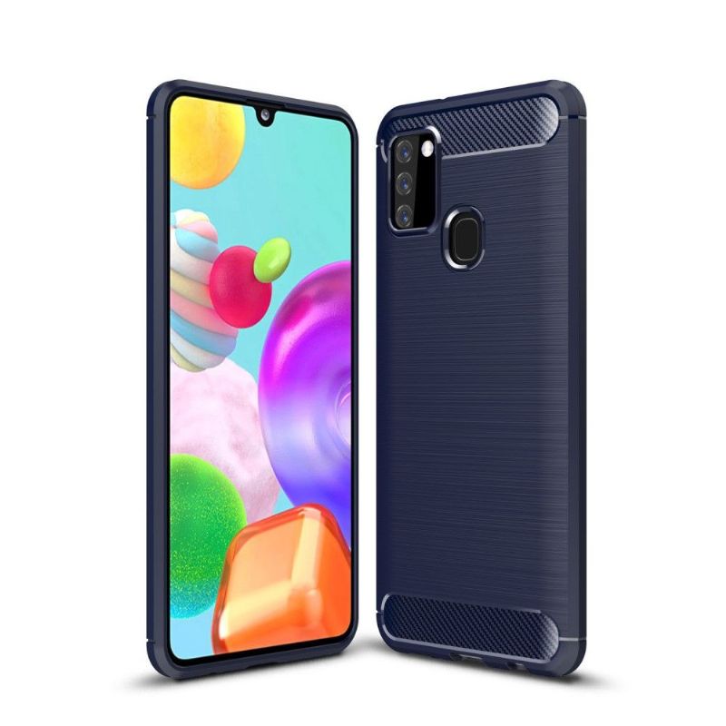 Cover Samsung Galaxy A21s Fleksibel Børstet Effekt