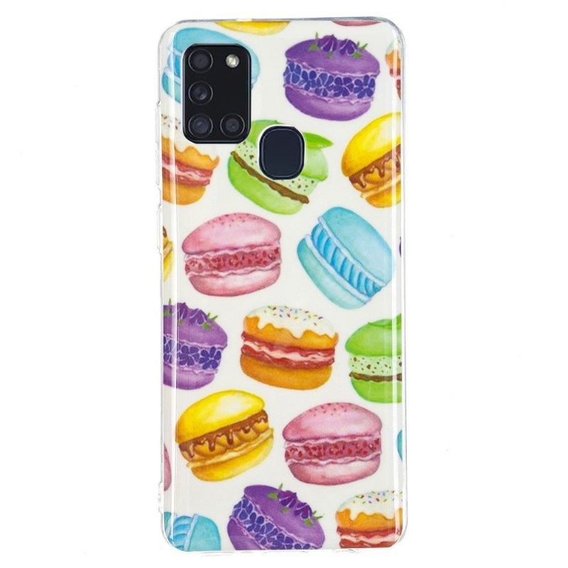 Cover Samsung Galaxy A21s Hemming Fluorescerende Macarons