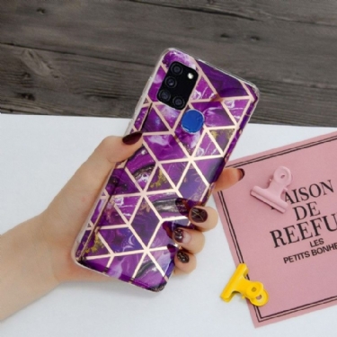 Cover Samsung Galaxy A21s Lilla Geometri