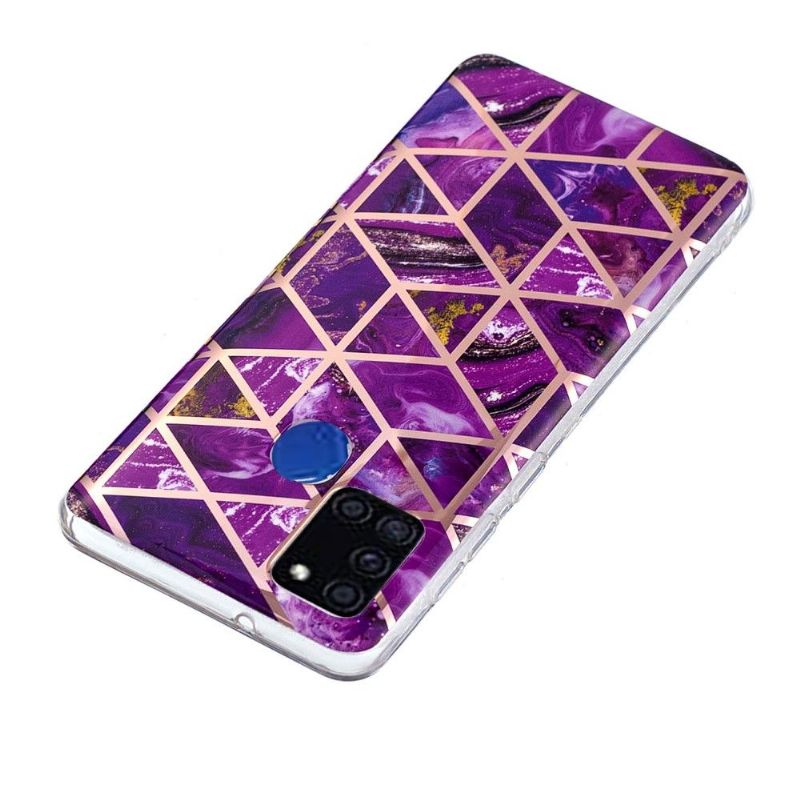 Cover Samsung Galaxy A21s Lilla Geometri