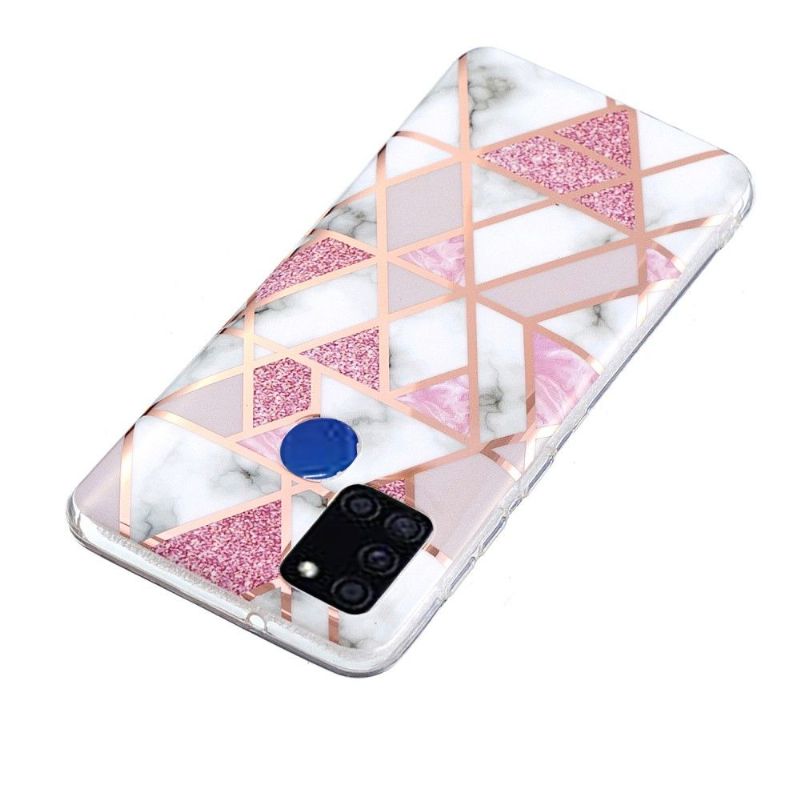 Cover Samsung Galaxy A21s Lyserød Geometri