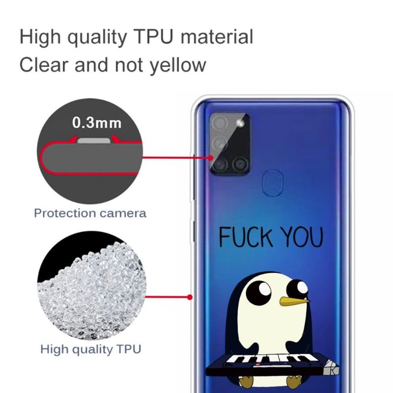 Cover Samsung Galaxy A21s Penguin Piano"fuck You"