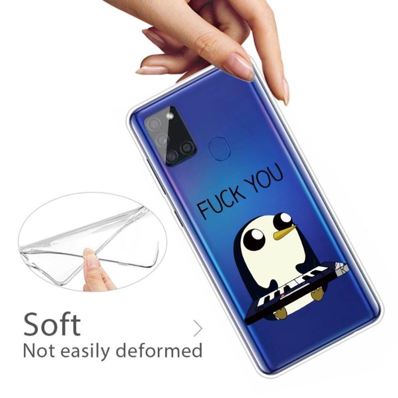 Cover Samsung Galaxy A21s Penguin Piano"fuck You"