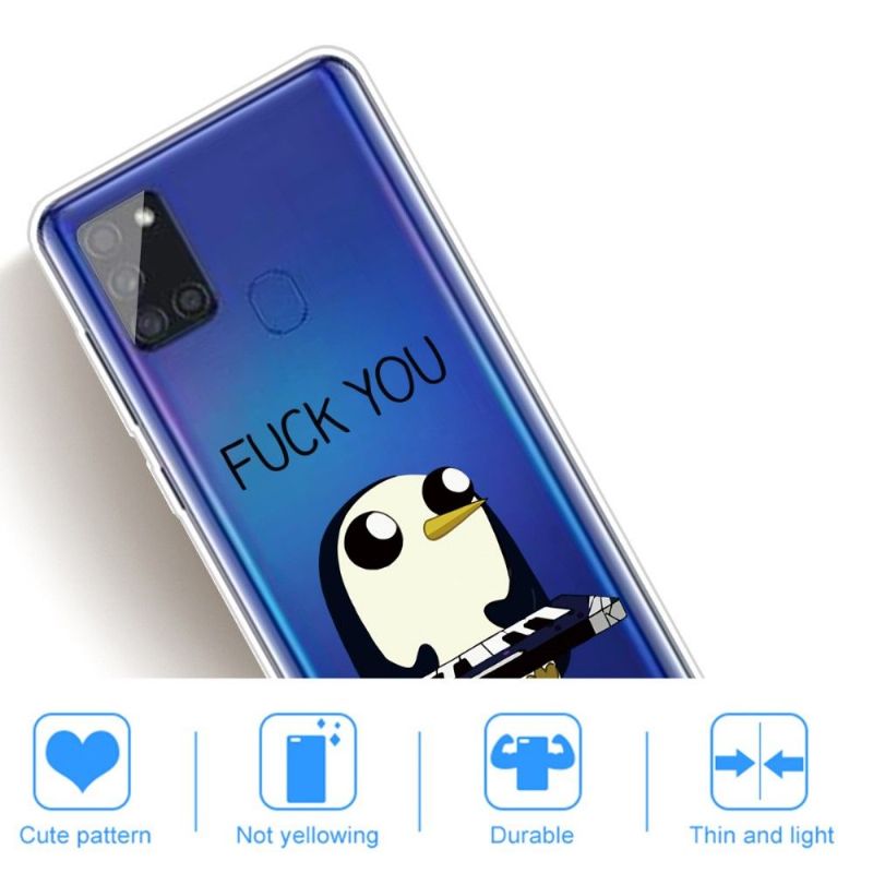 Cover Samsung Galaxy A21s Penguin Piano"fuck You"