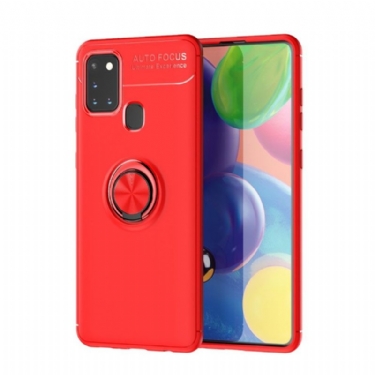 Cover Samsung Galaxy A21s Silikone Med Roterende Støtte