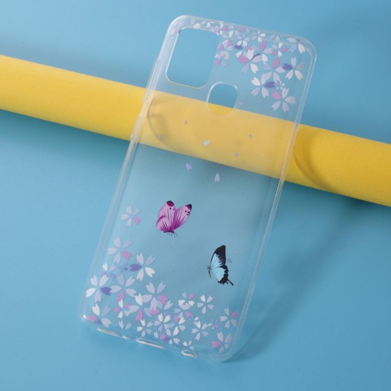 Cover Samsung Galaxy A21s Sommerfugleblomster