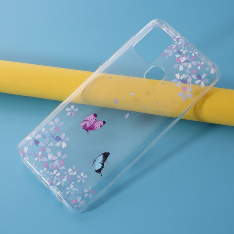 Cover Samsung Galaxy A21s Sommerfugleblomster