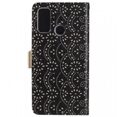 Flip Cover Samsung Galaxy A21s Blomsterknipling