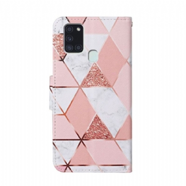 Flip Cover Samsung Galaxy A21s Chic Geometri