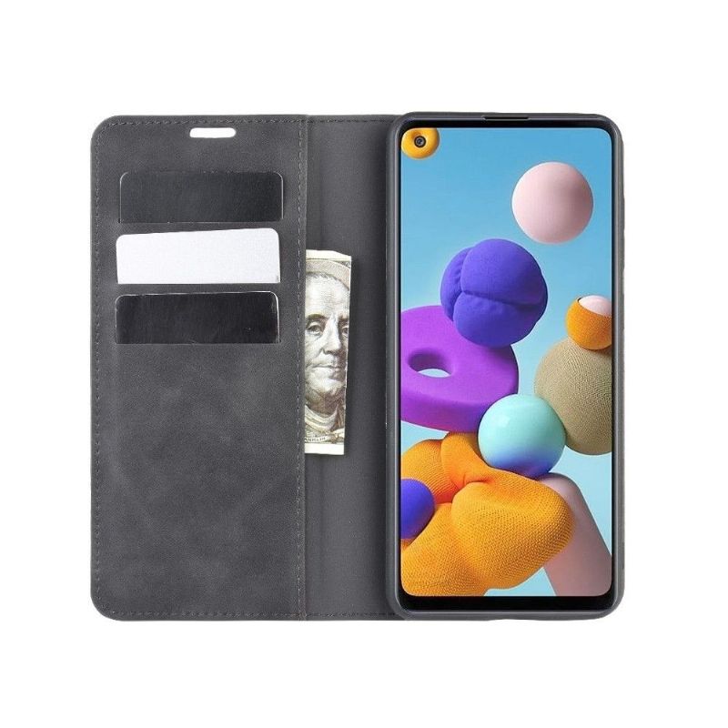 Flip Cover Samsung Galaxy A21s Hemming Business Retro