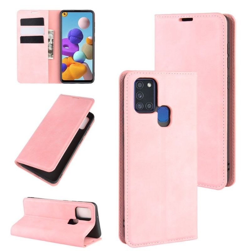 Flip Cover Samsung Galaxy A21s Hemming Business Retro