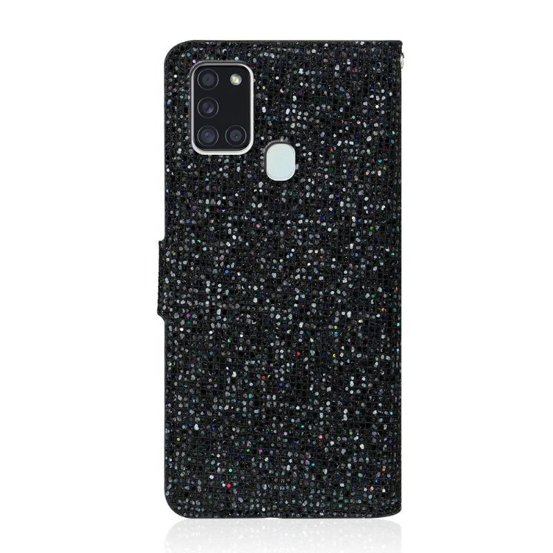 Flip Cover Samsung Galaxy A21s Hemming Glitterkortholder