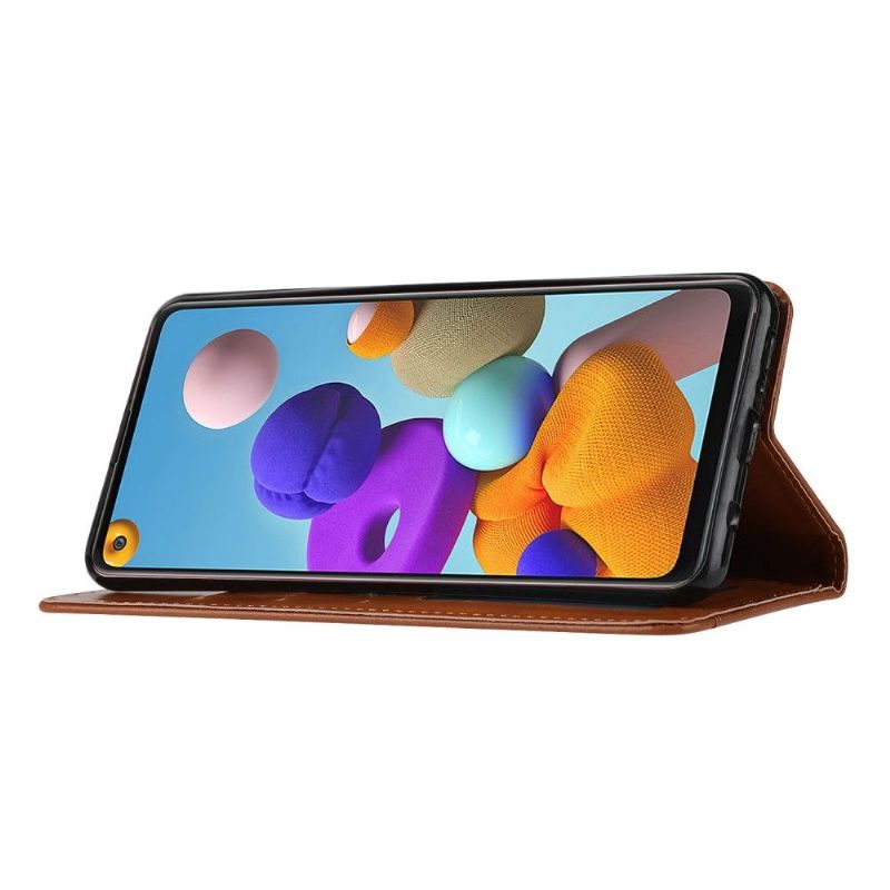 Flip Cover Samsung Galaxy A21s Læder Effekt Stand Case