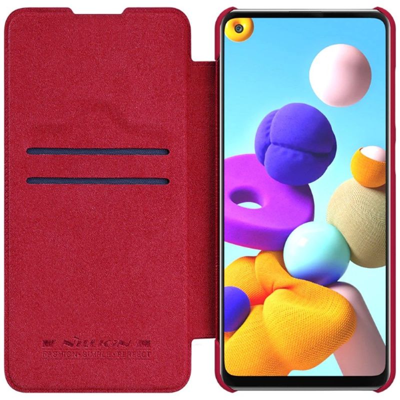 Flip Cover Samsung Galaxy A21s Qin Series Lædereffekt