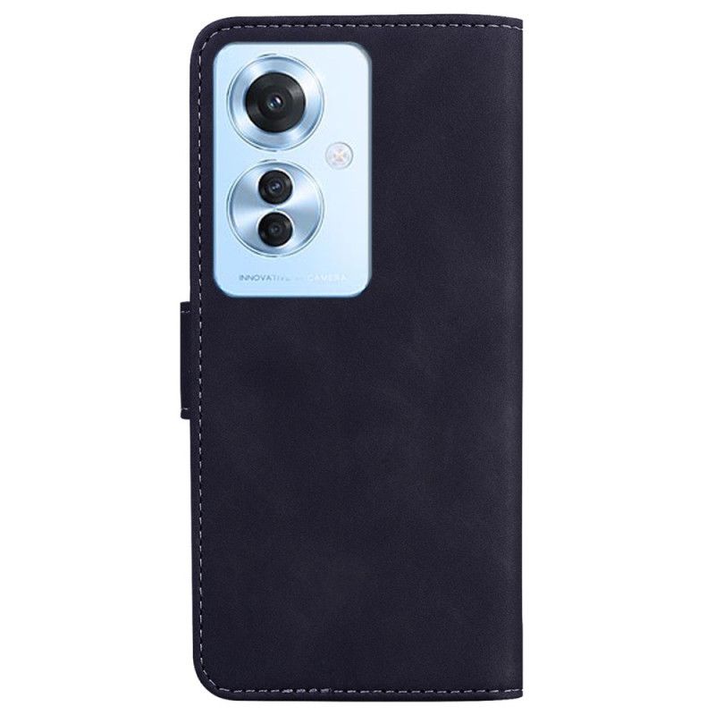 Flip Cover Oppo Reno 11f 5g Mat Læder Stil