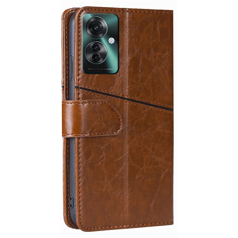 Flip Cover Oppo Reno 11f 5g Retro Geometrisk Mønster