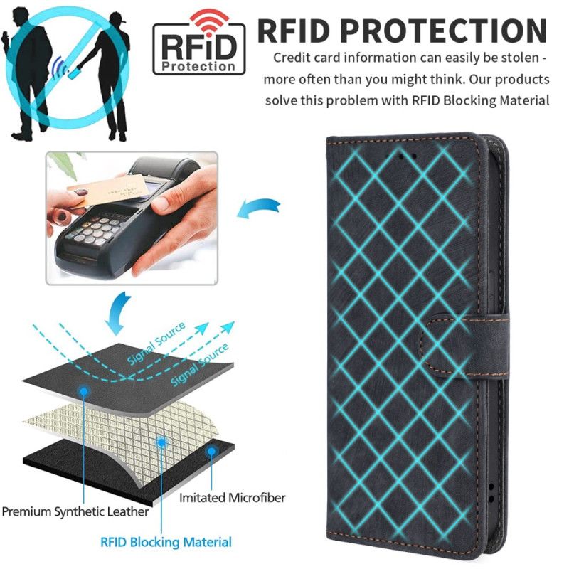 Flip Cover Oppo Reno 11f 5g Ruskindseffekt Rfid-blokering Og Strop