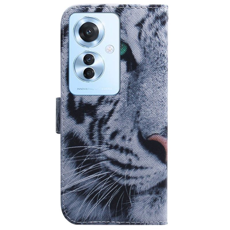 Flip Cover Til Oppo Reno 11f 5g Hvid Tiger