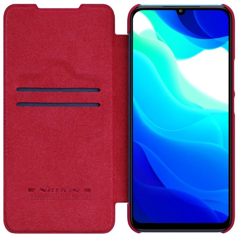 Læder Cover Xiaomi Mi 10 Lite Original Nillkin Qin Kunstlæder