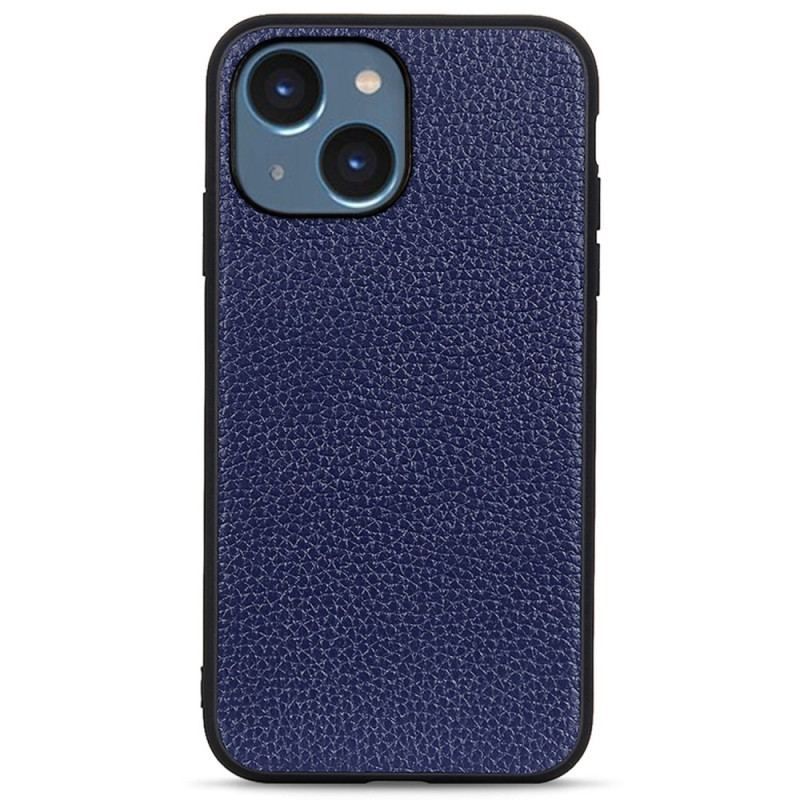 Cover iPhone 14 Plus Ægte Litchi Læder