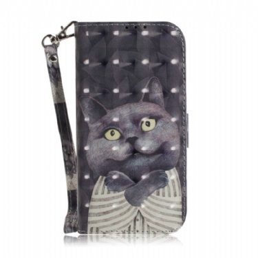 Flip Cover iPhone 14 Plus Med Snor Thong Katte