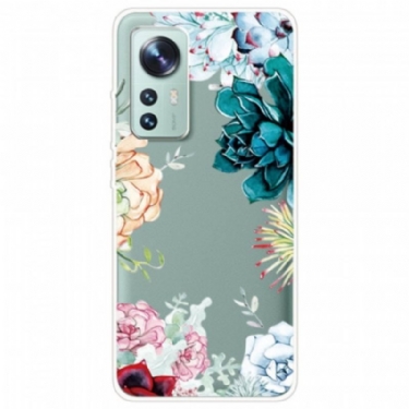 Cover Xiaomi 12 / 12X Akvarel Blomster