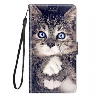 Flip Cover Xiaomi 12 / 12X Med Snor Katte Katte Thong Katte