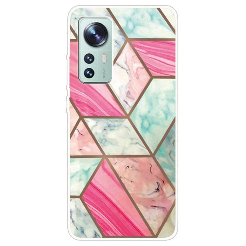 Mobilcover Xiaomi 12 / 12X Variabel Geometrisk Marmor