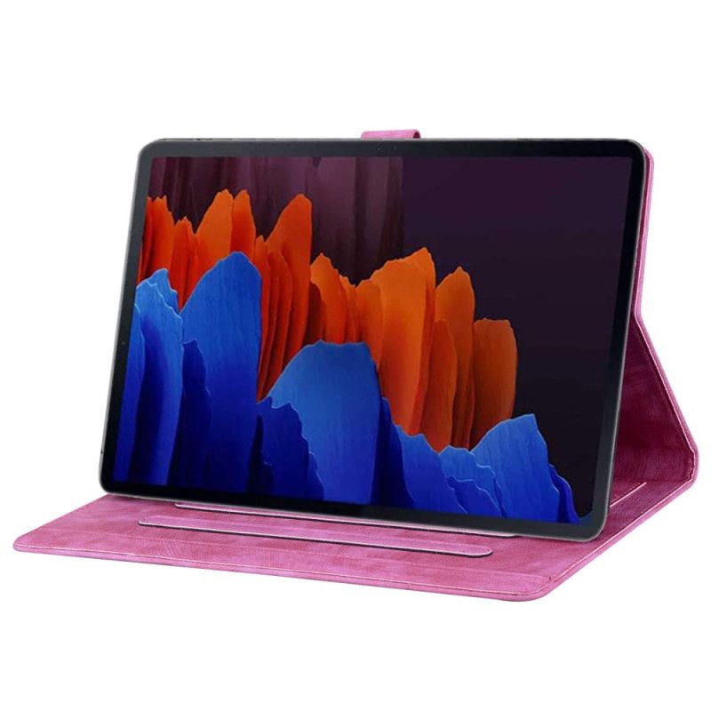 Etui Samsung Galaxy Tab S9 Ultra Blomster- Og Kattemønstre