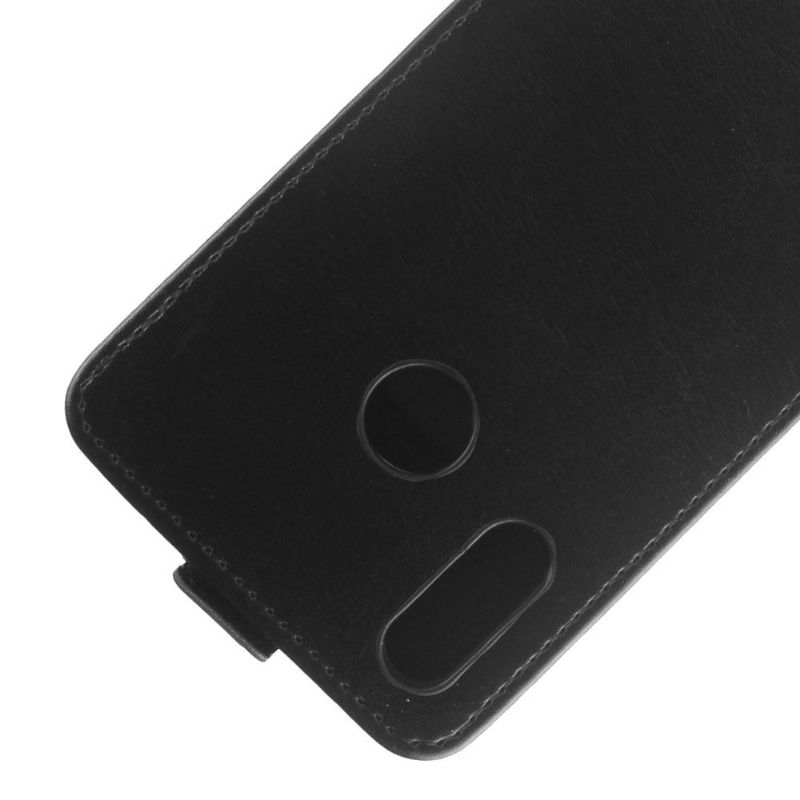 Case Huawei Y7 2019 Flip Cover Lodret Imiteret Læder