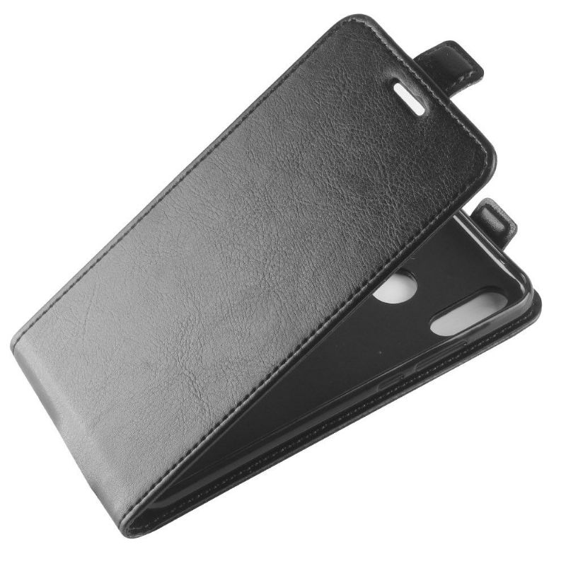 Case Huawei Y7 2019 Flip Cover Lodret Imiteret Læder