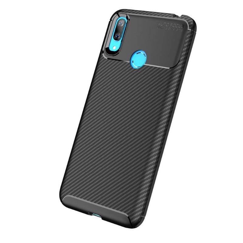 Cover Huawei Y7 2019 Anti-fald Sort Karbon Klassisk