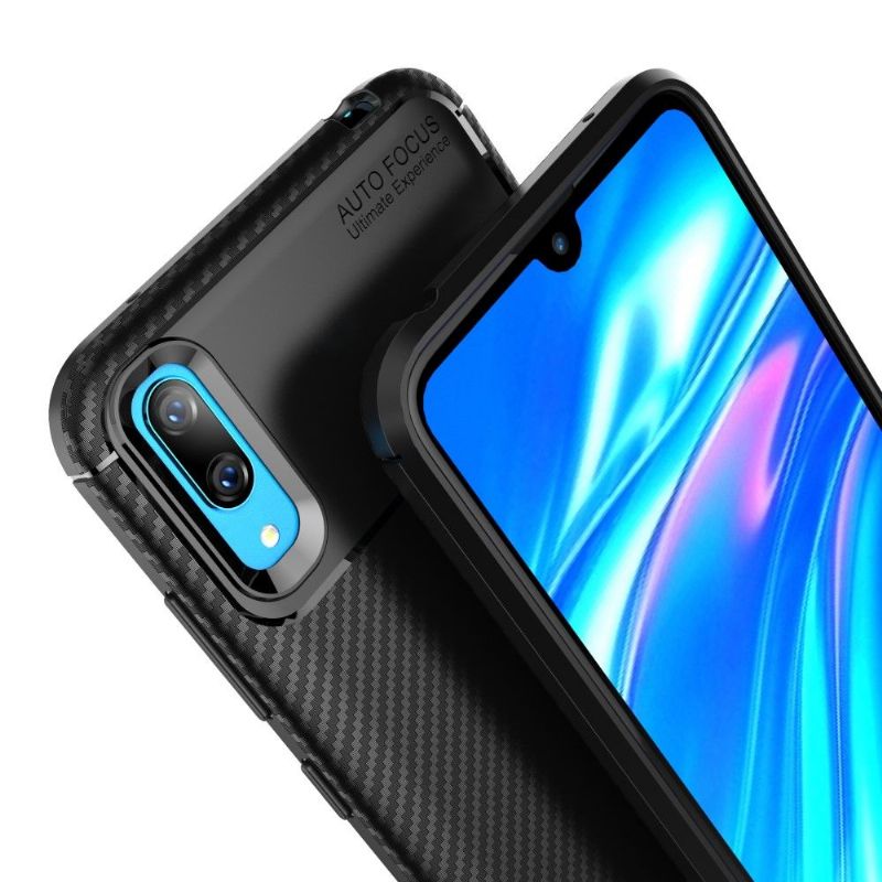 Cover Huawei Y7 2019 Anti-fald Sort Karbon Klassisk