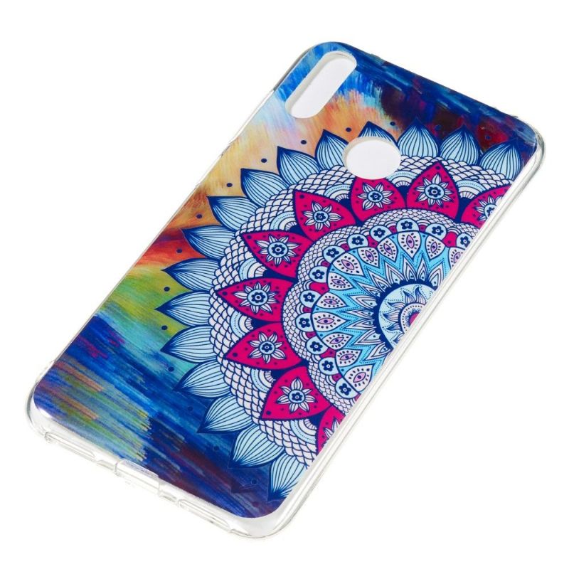 Cover Huawei Y7 2019 Lysende Blomster Mandala