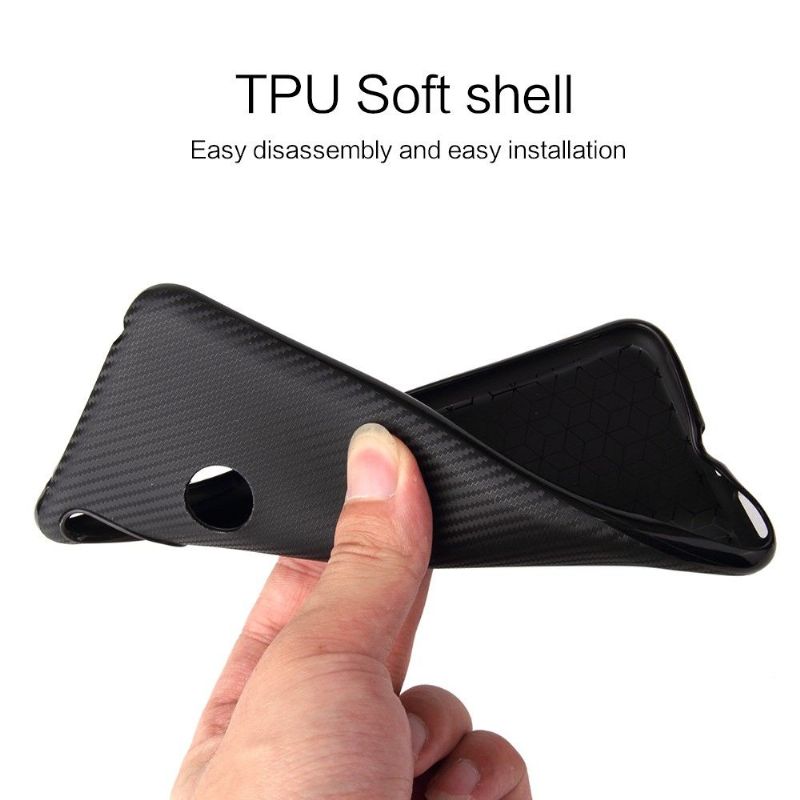 Mobilcover Huawei Y7 2019 Carbon Fiber Coating