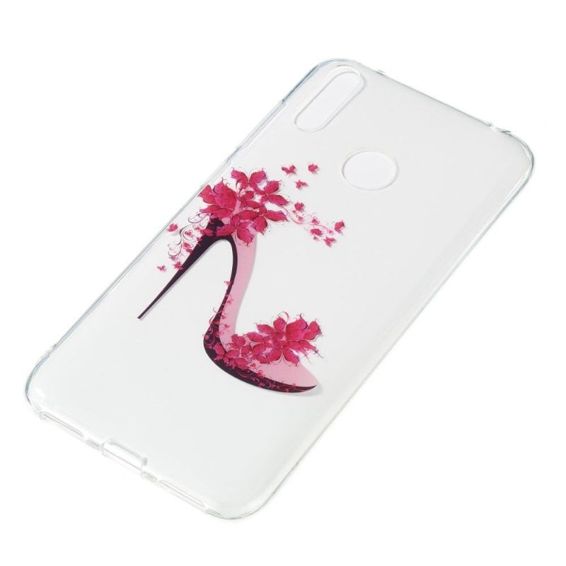 Mobilcover Huawei Y7 2019 Original Gennemsigtig Blomsterhæl