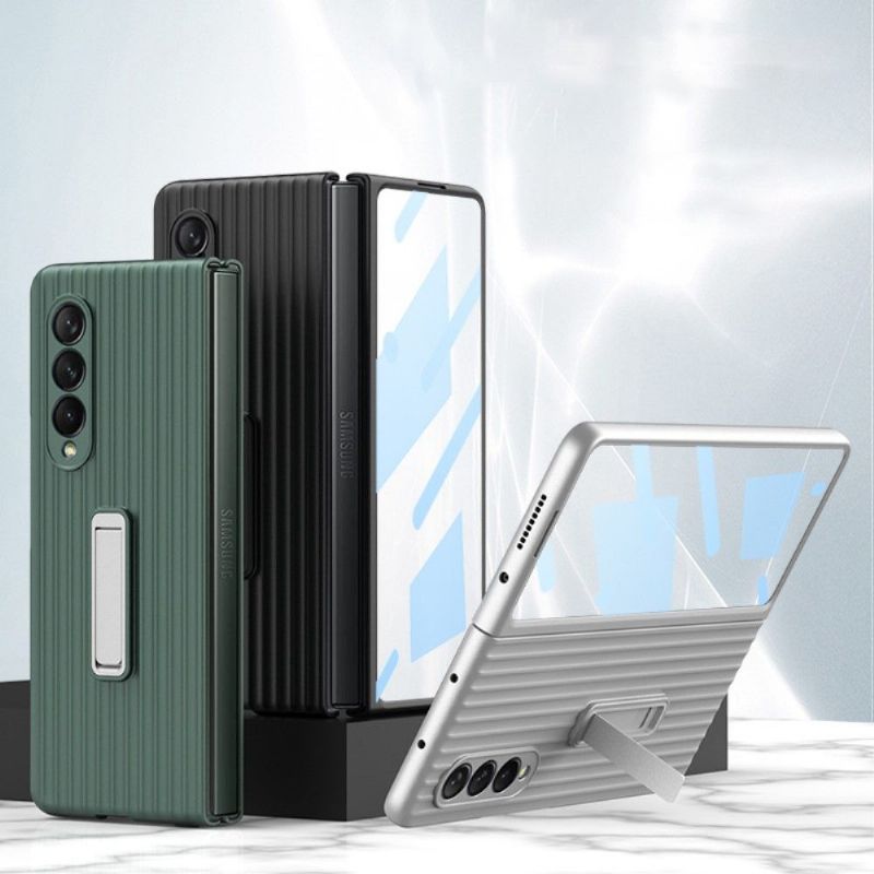 Cover Samsung Galaxy Z Fold 3 5G Beskyttelsessæt Kuffert + Hærdet Glas