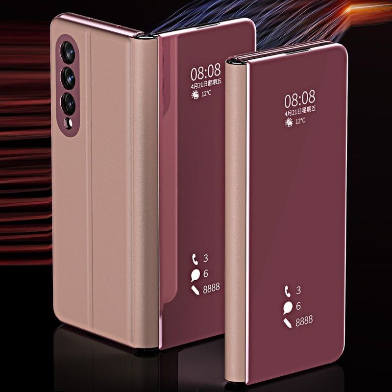 Cover Samsung Galaxy Z Fold 3 5G Flip Cover Spejleffekt