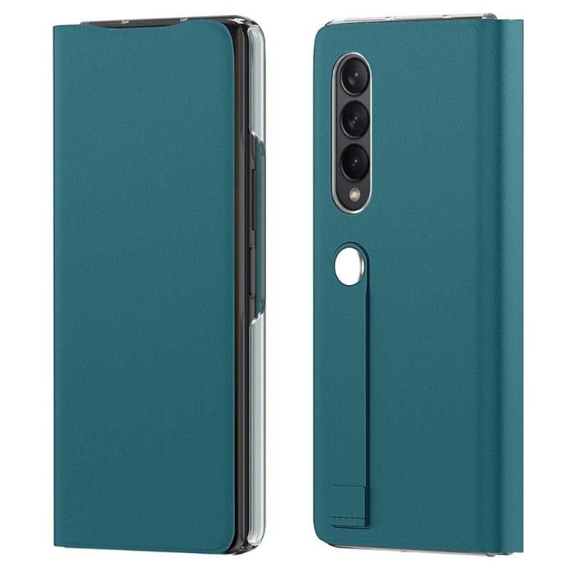 Flip Cover Samsung Galaxy Z Fold 3 5G Anti-fald Læder Cover Grøn