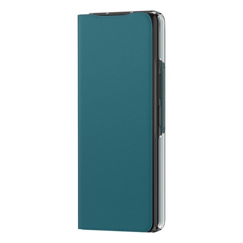 Flip Cover Samsung Galaxy Z Fold 3 5G Anti-fald Læder Cover Grøn