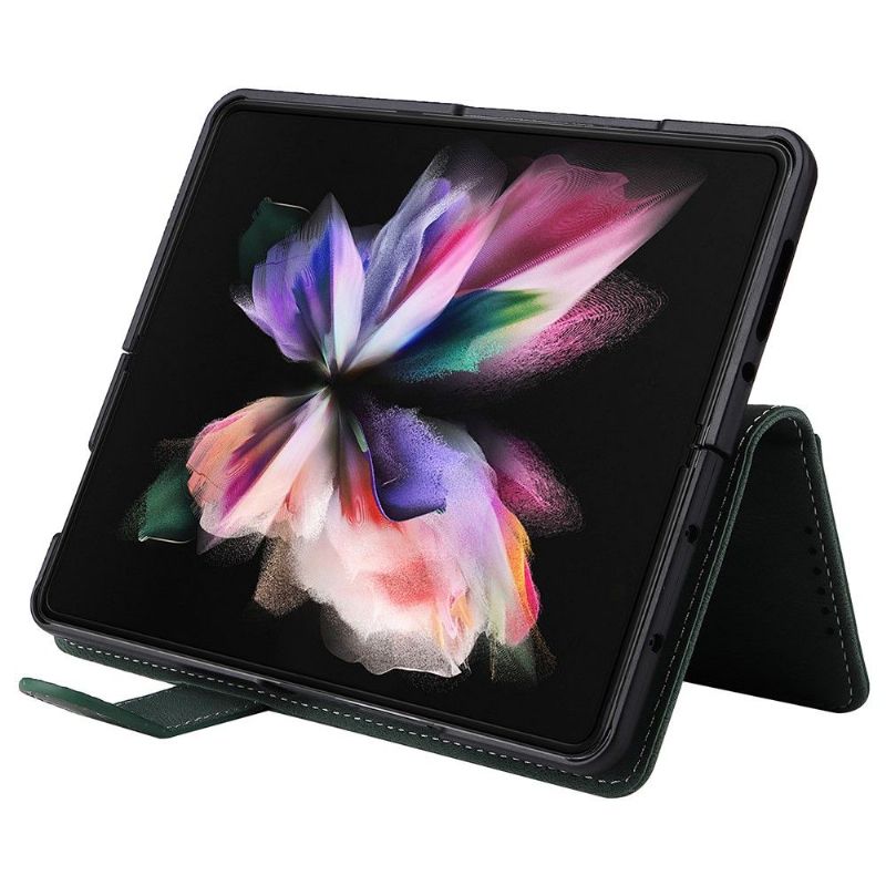 Flip Cover Samsung Galaxy Z Fold 3 5G Kunstlædersøm