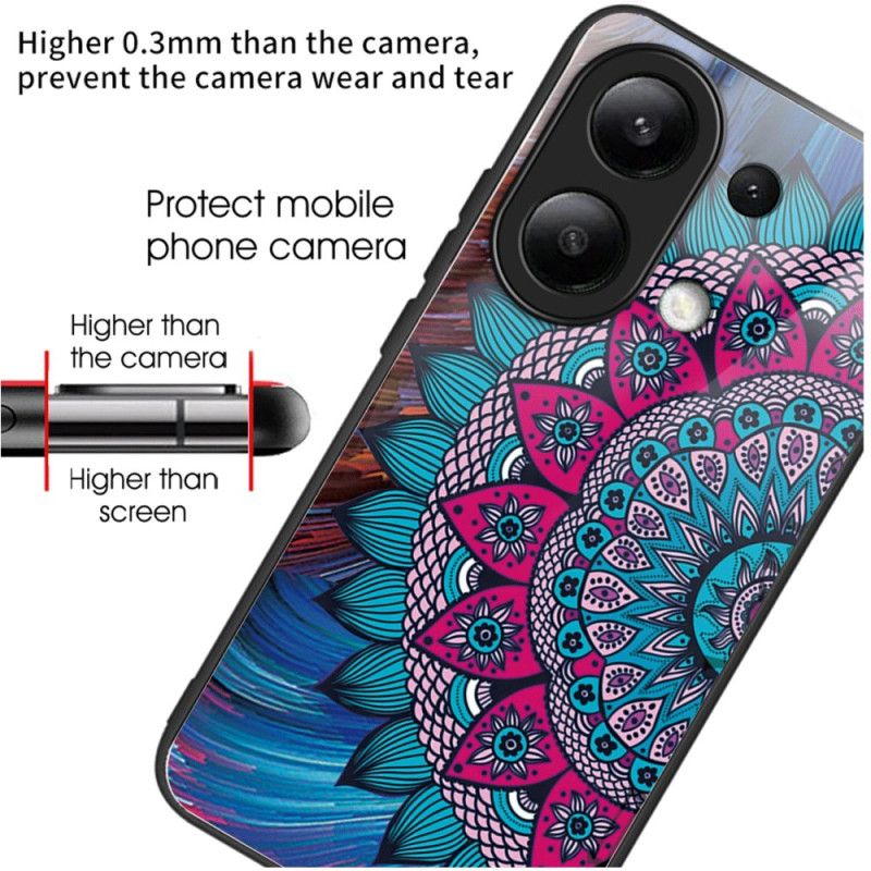 Cover Xiaomi Redmi Note 13 4g Mandala Hærdet Glas