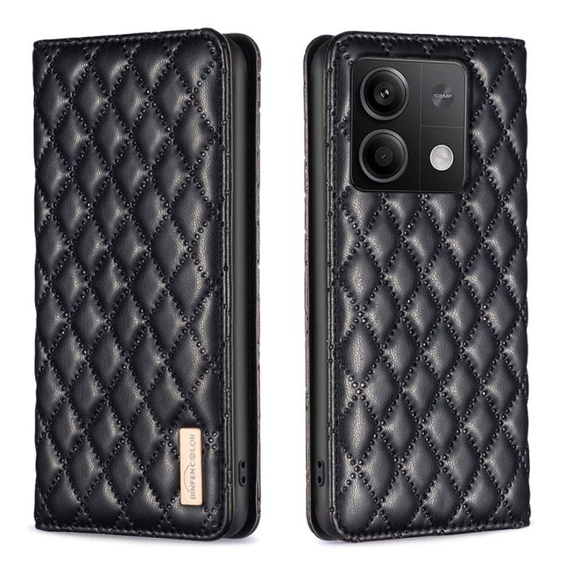 Flip Cover Til Xiaomi Redmi Note 13 4g Quiltet Binfen Farve