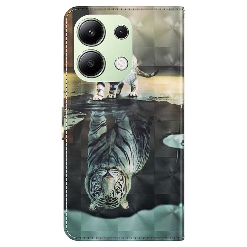 Flip Cover Xiaomi Redmi Note 13 4g Kat Og Tiger Med Rem