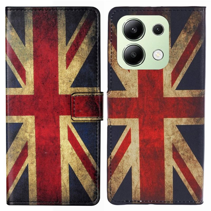 Læder Cover Xiaomi Redmi Note 13 4g Telefon Etui Union Jack