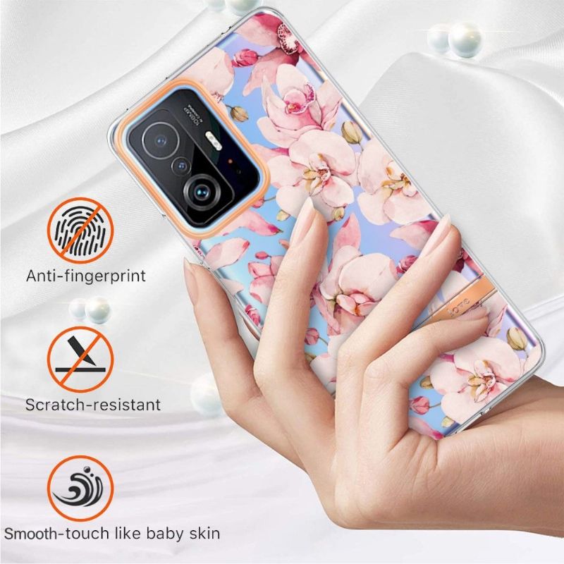 Cover Xiaomi 11T / 11T Pro Gardenia Pink Blomst