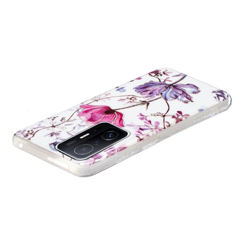 Cover Xiaomi 11T / 11T Pro Lilla Blomst Silikone