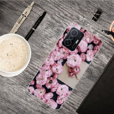 Cover Xiaomi 11T / 11T Pro Lyserød Blomst