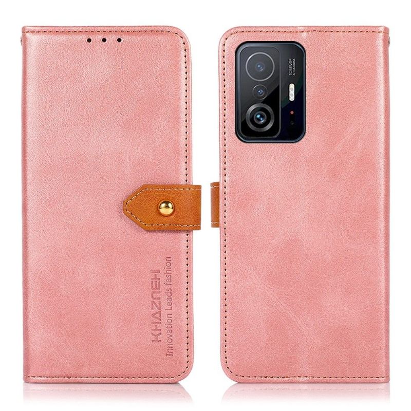 Flip Cover Xiaomi 11T / 11T Pro Anti-fald Khazneh Bicolor Imiteret Læder