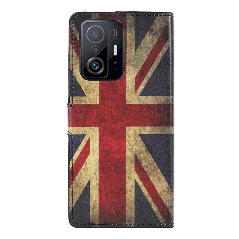 Flip Cover Xiaomi 11T / 11T Pro Vintage Engelsk Flag